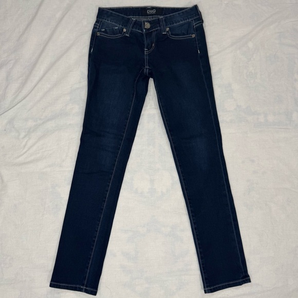 Dolce & Gabbana Denim - D&G Dolce &‎ Gabbana Low Rise Dark Wash Slim Straight Jeans Size 26